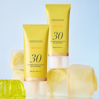 MENOKIN 30 Seconds Glow & Clear Gel Sunscreen SPF50+ PA++++ 50ml #BRIGHT