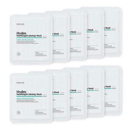 DERMALINE Hydro Soothing and Calming Mask Pack Set 32g X 10ea - Glamourous Grace