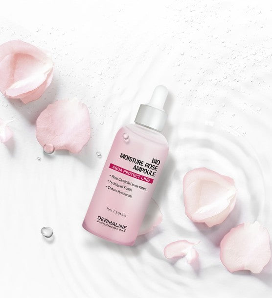 DERMALINE Bio Moisture Rose Ampoule 75ml - Glamourous Grace