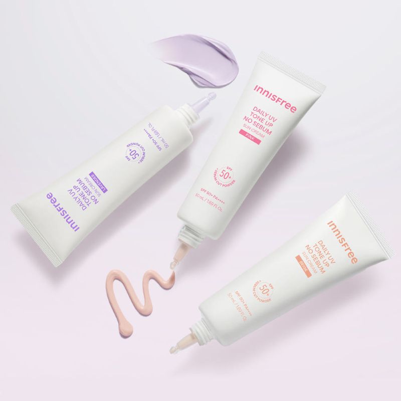 innisfree Daily UV Tone Up No Sebum Sun Cream SPF50+ PA++++ 50ml (3colors)