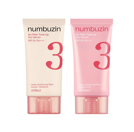 numbuzin No.3 No Filter Tone-Up Sun Serum SPF50+ PA++++ 50ml (2types) - Glamourous Grace