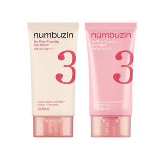 numbuzin No.3 No Filter Tone-Up Sun Serum SPF50+ PA++++ 50ml (2types) - Glamourous Grace