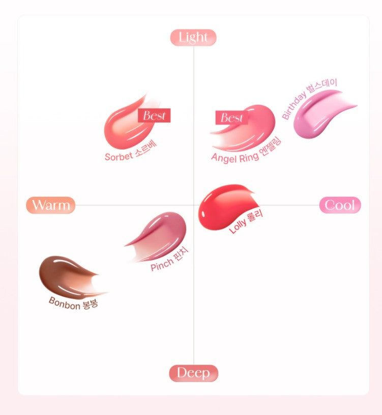 [DEAR DAHLIA] Dressy Dew Lip Gel 10g (5colors)