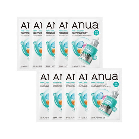 Anua PDRN Hyaluronic Acid Capsule 100 Serum Mask Sheet 23ml*10ea - Glamourous Grace