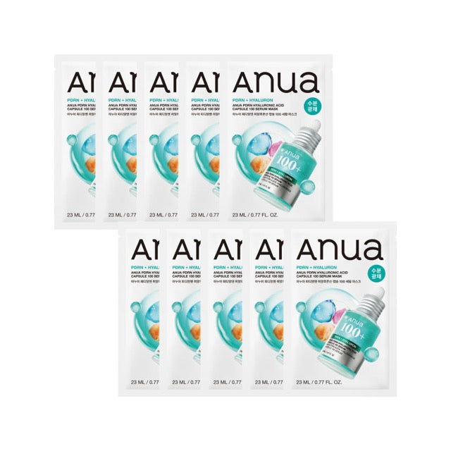 Anua PDRN Hyaluronic Acid Capsule 100 Serum Mask Sheet 23ml*10ea - Glamourous Grace