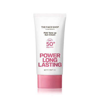 THE FACE SHOP Power Long Lasting Tone Up Sun Pink SPF 50+ PA++++ 50ml - Glamourous Grace