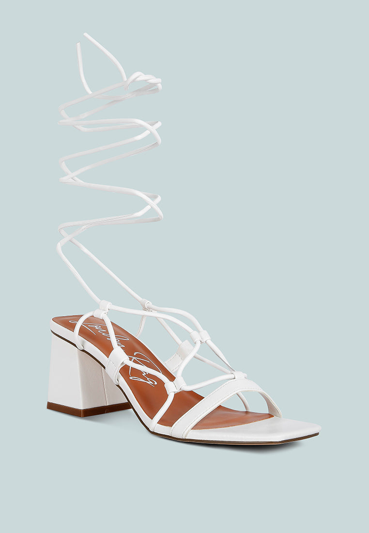 Provoked Lace Up Block Heeled Sandals - Glamourous Grace