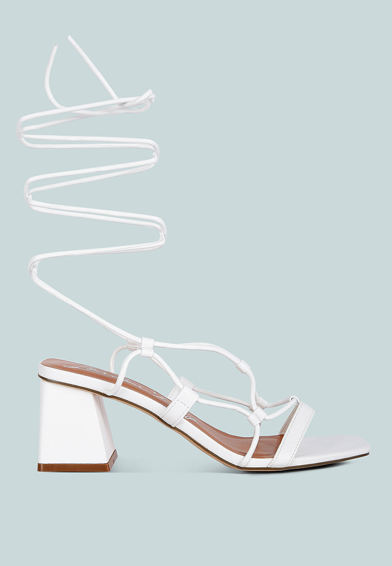 Provoked Lace Up Block Heeled Sandals - Glamourous Grace