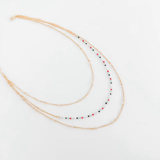 Tani Triple Layer Bead Necklace