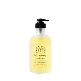 Eucalyptus & Mint Natural Hand Soap in a Glass Bottle - Glamourous Grace