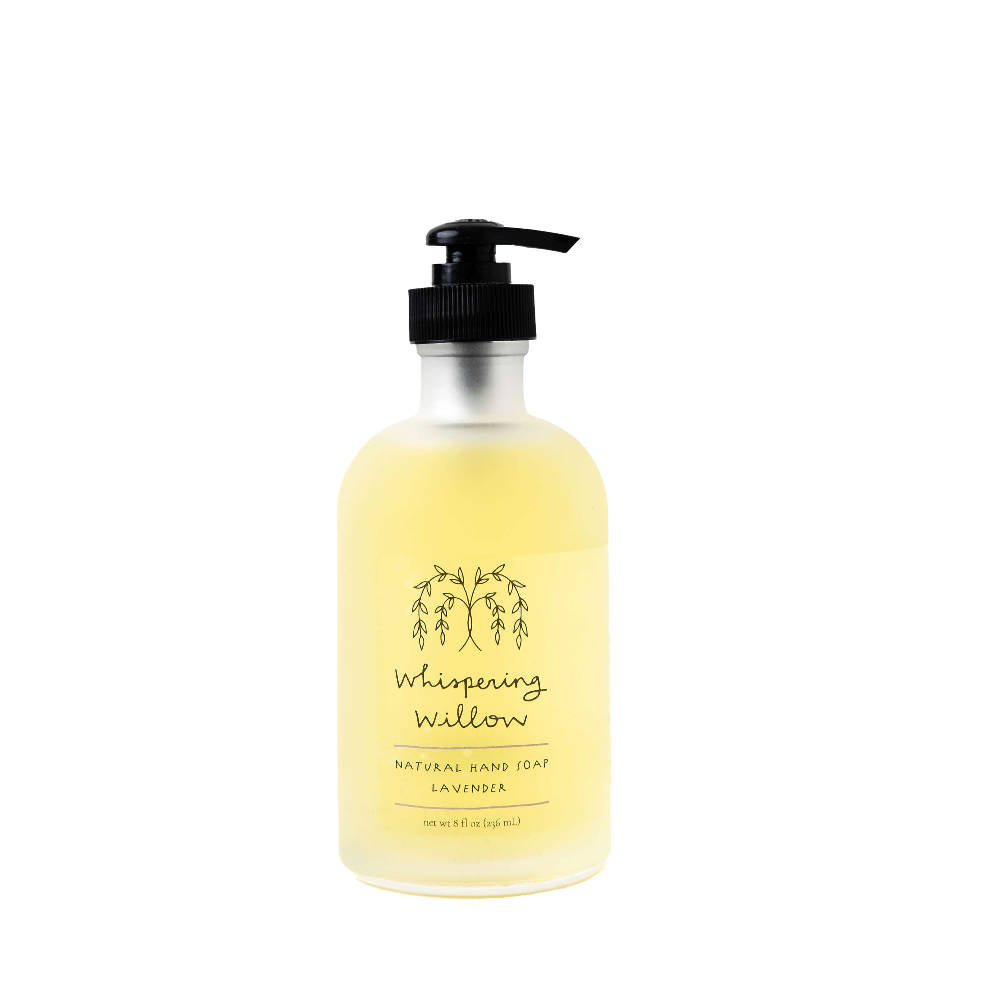 Lavender Natural Hand Soap in a Glass Bottle - Glamourous Grace