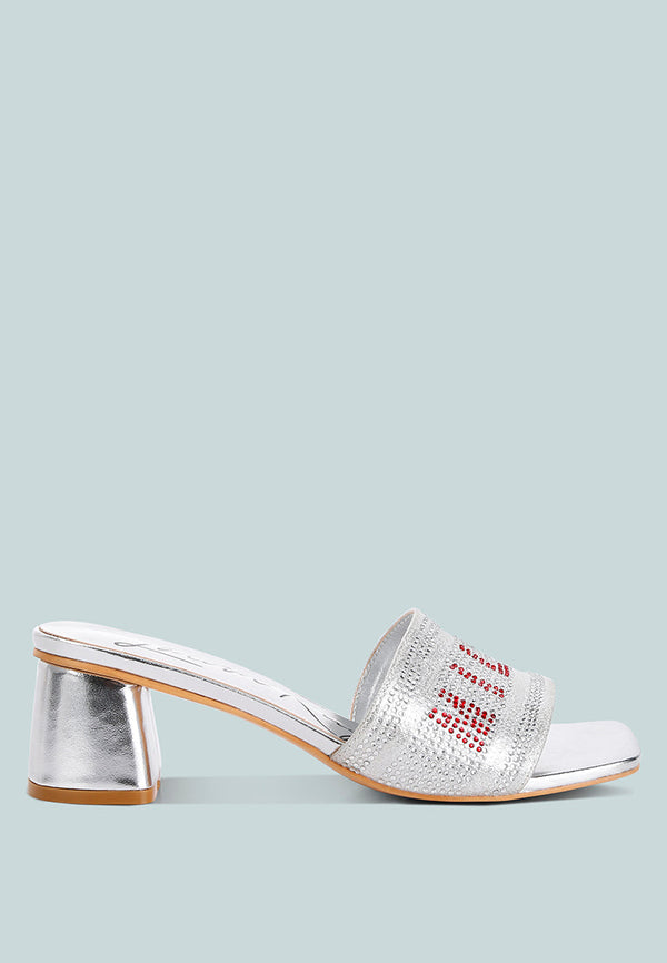 Punstar Rhinestone Embellished Milan Sandals - Glamourous Grace