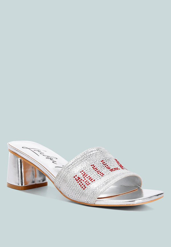 Punstar Rhinestone Embellished Milan Sandals - Glamourous Grace
