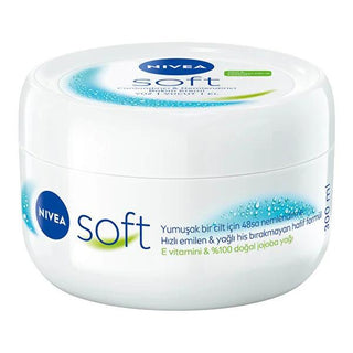 Nivea Soft Moisturizing Body Care Cream - Non-Greasy, Vitamin E & Jojoba Oil Enriched for Soft, Elastic Skin - Glamourous Grace