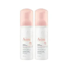 Avene Gentle Face Cleansing Mousse -  Sensitive & Normal to Combination Skin - Removes Makeup, Dirt & Oil - Avene Thermal Water - 5.07 fl oz (Dual Pack)