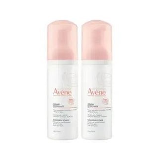 Avene Gentle Face Cleansing Mousse -  Sensitive & Normal to Combination Skin - Removes Makeup, Dirt & Oil - Avene Thermal Water - 5.07 fl oz (Dual Pack)