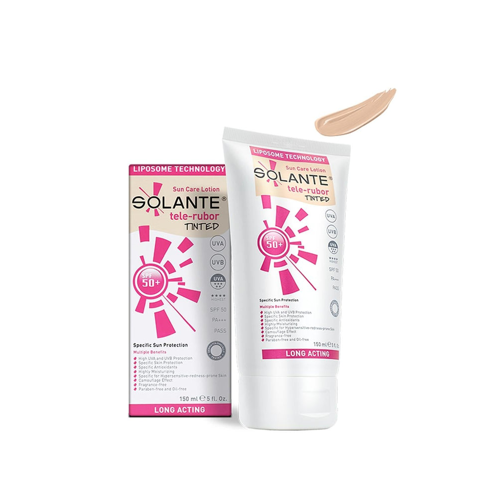 Solante Tinted Sunscreen Lotion SPF50 - 150ml - Everyday Sun Protection with a Natural Finish - Glamourous Grace
