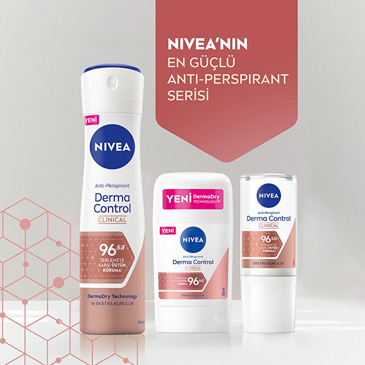 Nivea Derma Control Clinical Women's Deodorant Stick - Long Lasting Anti-Perspirant Protection, 50ml - Glamourous Grace