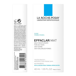 La Roche Posay Effaclar Mat Anti-Shine Moisturizer for Oily Skin - Mattifying, Hydrating, Minimizes Pores - 40ml - Glamourous Grace
