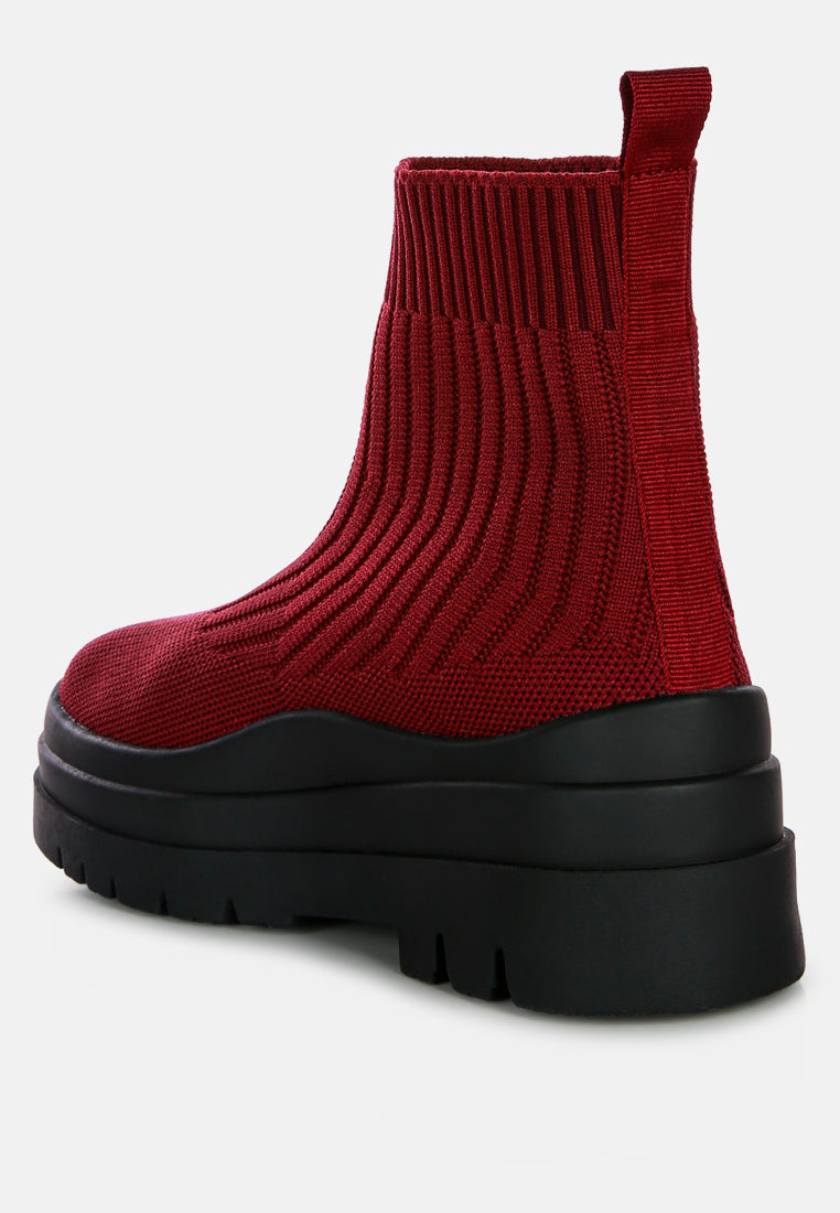 Quavo Knitted Platform Chunky Boots - Glamourous Grace