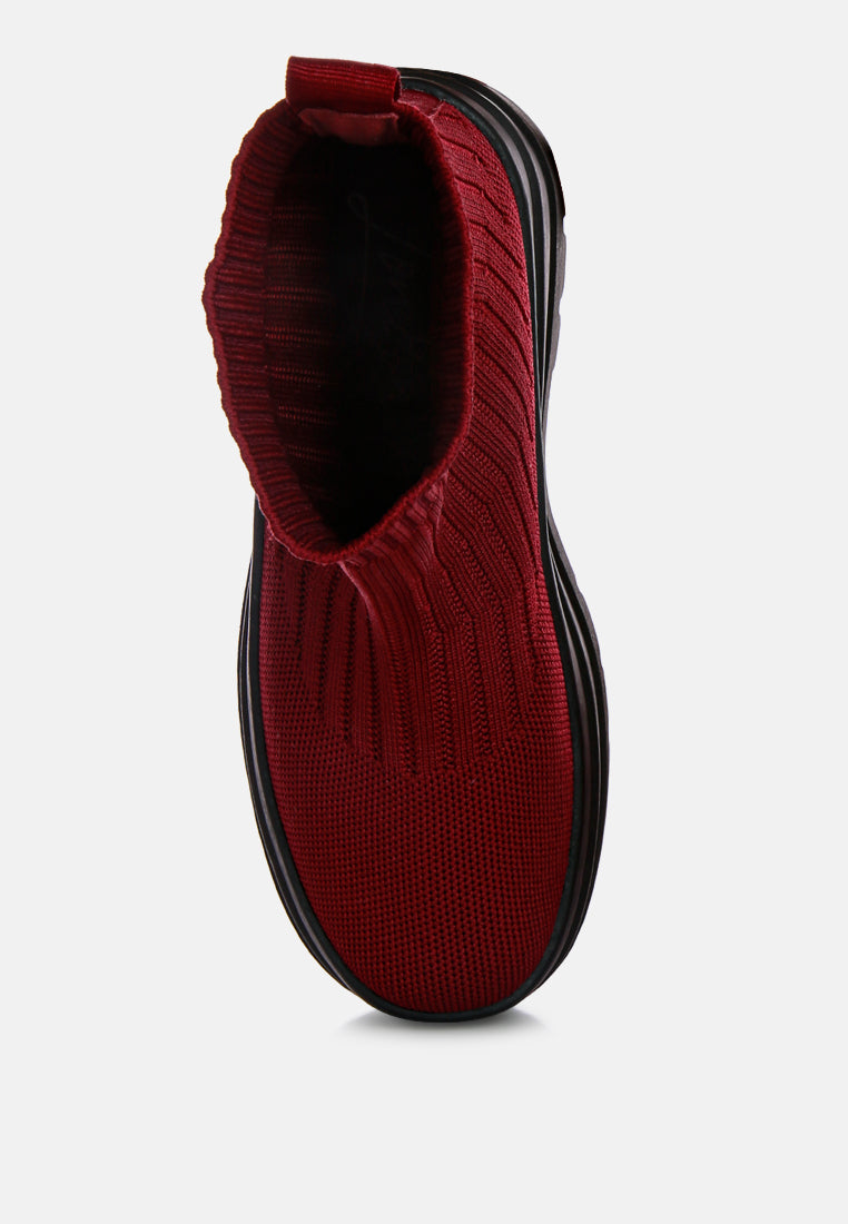 Quavo Knitted Platform Chunky Boots - Glamourous Grace