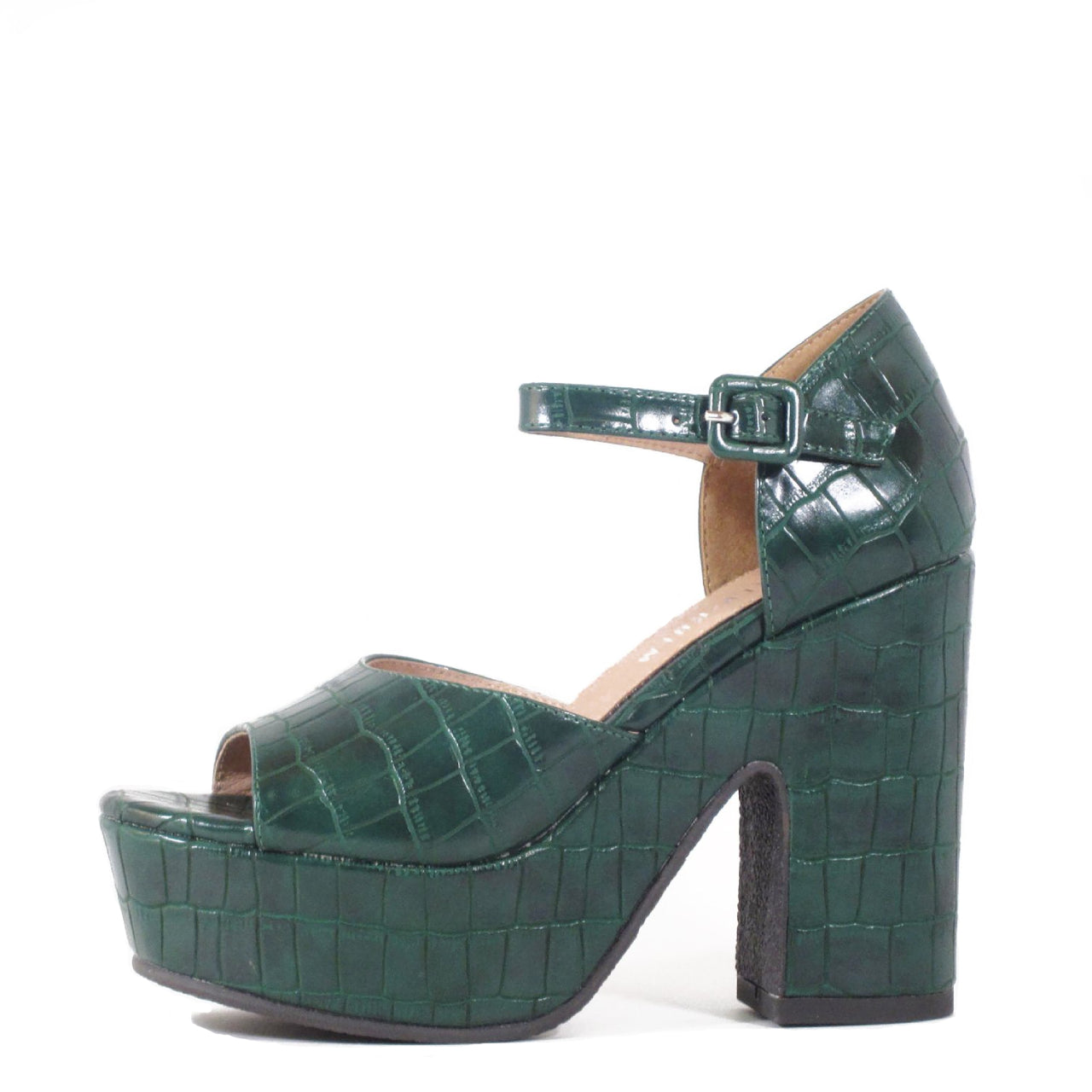 Quill Croco Platform Heels - Glamourous Grace