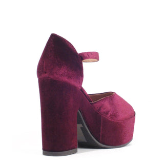 Quill Velvet Platform Heels - Glamourous Grace