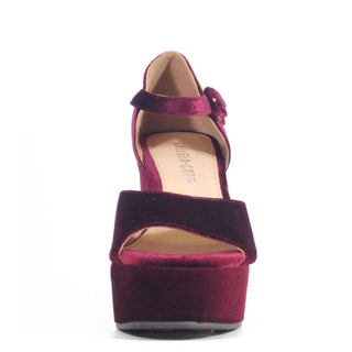 Quill Velvet Platform Heels - Glamourous Grace