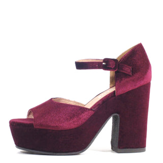 Quill Velvet Platform Heels - Glamourous Grace