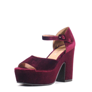 Quill Velvet Platform Heels - Glamourous Grace