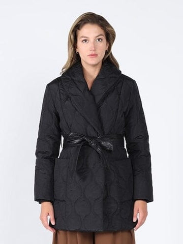Quilted Lightweight front open belt Jackets - Glamourous Grace
