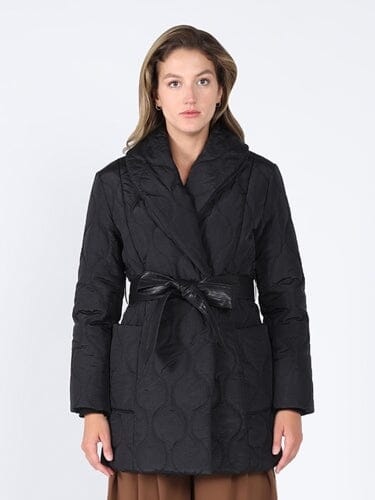 Quilted Lightweight front open belt Jackets - Glamourous Grace