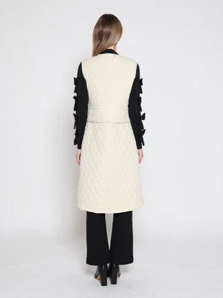 Quilted Sleeveless Long Vest