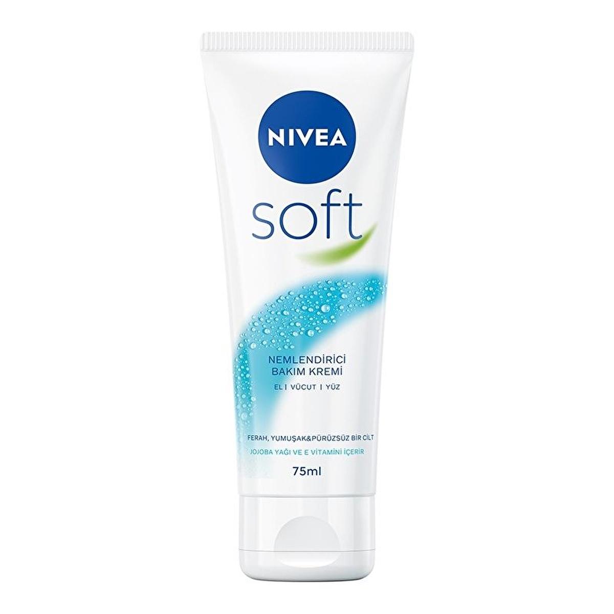 Nivea Soft: Jojoba Oil & Vitamin E Moisturizing Cream - Fast Absorbing Daily Skin Hydration, Face, Hand & Body, 2.54 fl oz - Glamourous Grace
