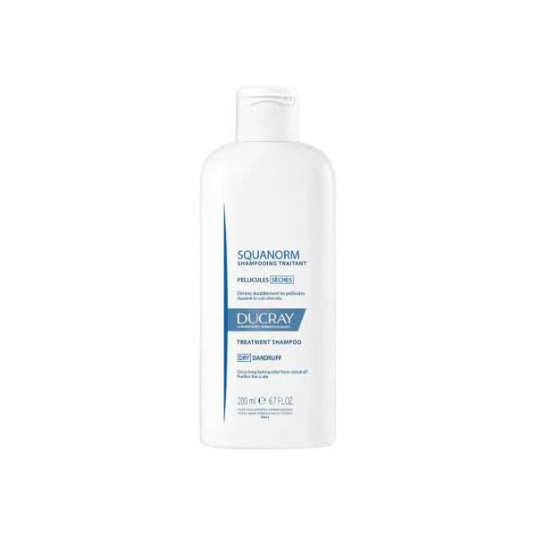 Ducray Squanorm Dry Dandruff Treatment Shampoo - Anti-Dandruff, Moisturizing, 6.76 fl oz