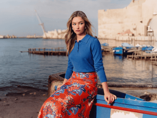 Rachel Skirt (Red/Blue)