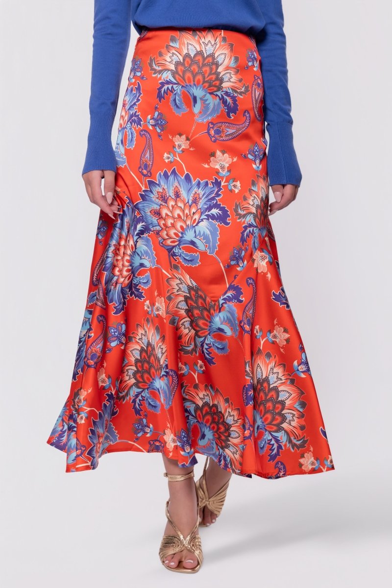 Rachel Skirt (Red/Blue) - Glamourous Grace