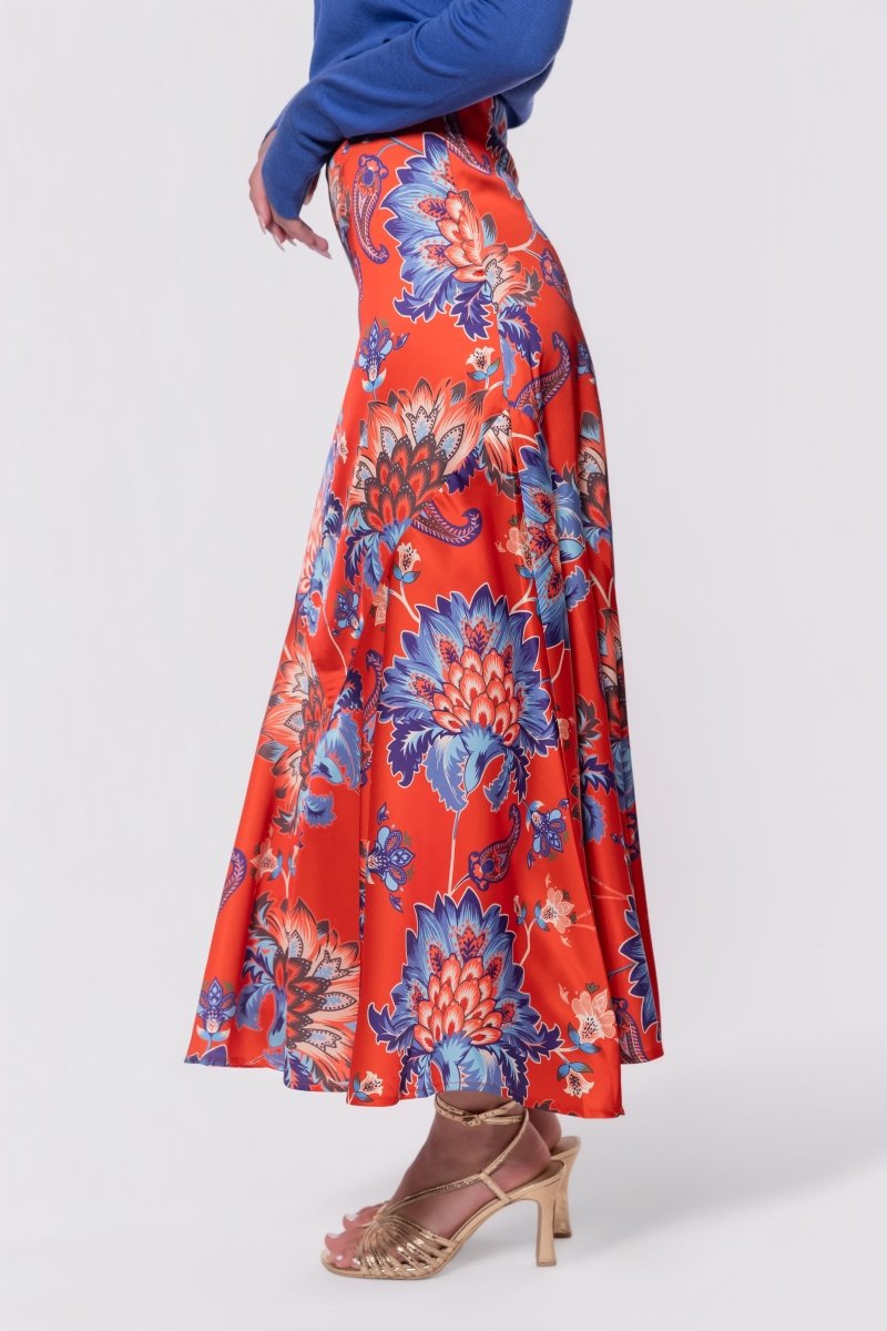 Rachel Skirt (Red/Blue) - Glamourous Grace