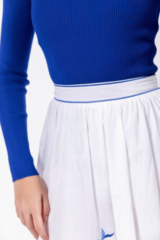 Raya Skirt (White/Blue)