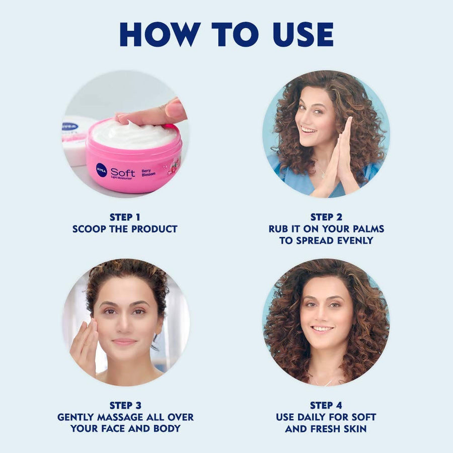 Nivea Cherry Shine Lip Balm And Soft Berry Blossom Cream
