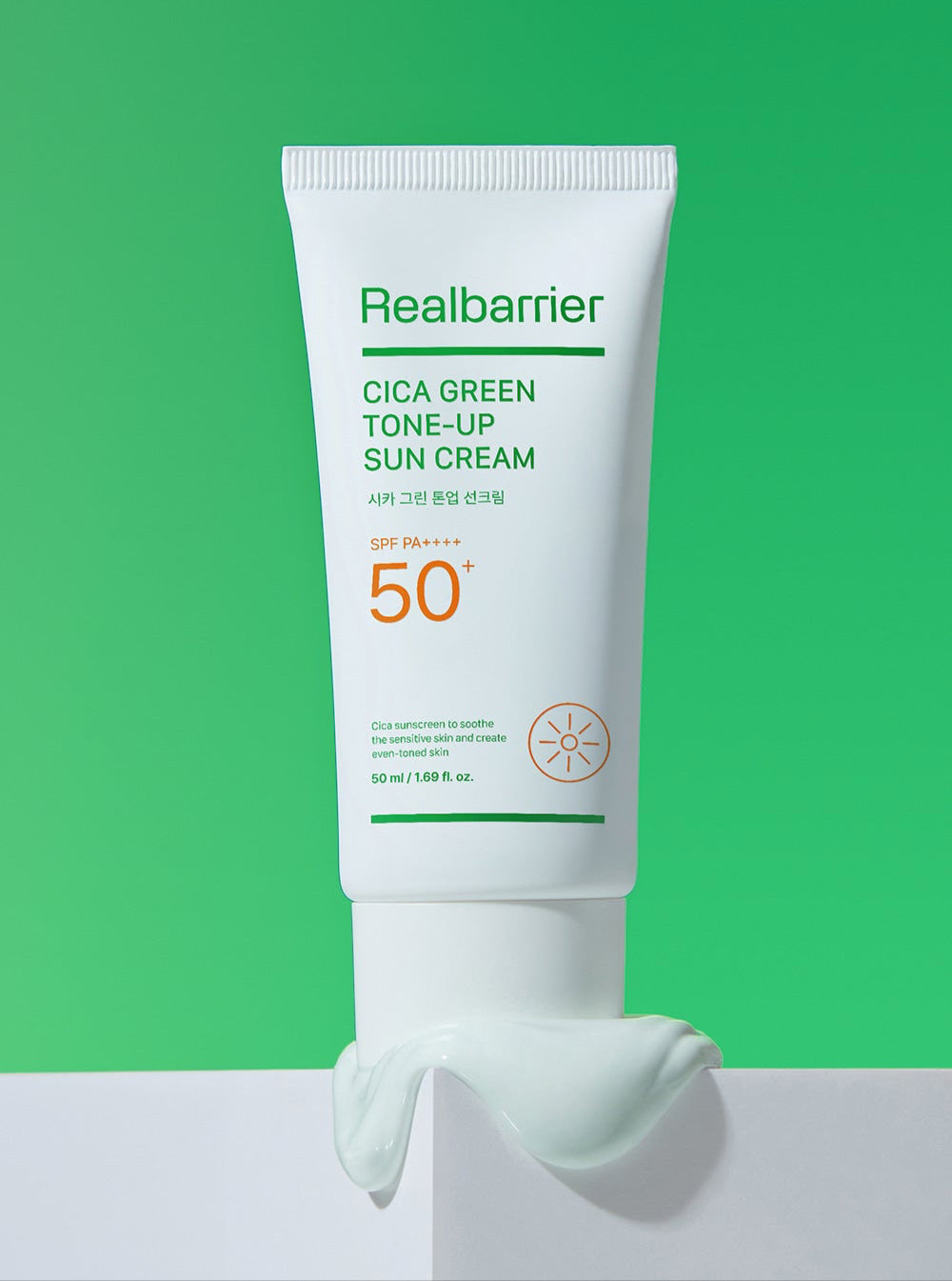 [Real Barrier] Cica Green Tone Up Sun Cream SPF 50+ PA++++ 50ml - Glamourous Grace