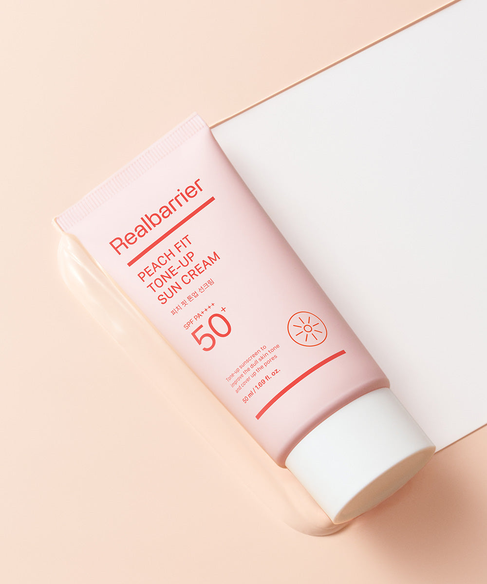 [Real Barrier] Peach Fit Tone-Up Sun Cream SPF 50+ PA++++50ml - Glamourous Grace