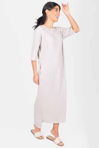Reese Dress Short Sleeve 51" (Stone)