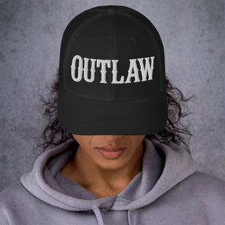 OUTLAW 3D Puffy Embroidered Retro Trucker Cap