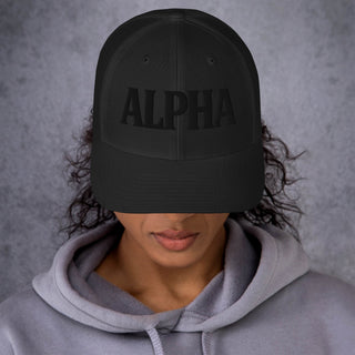 ALPHA 3D Puffy Embroidered Retro Trucker Hat