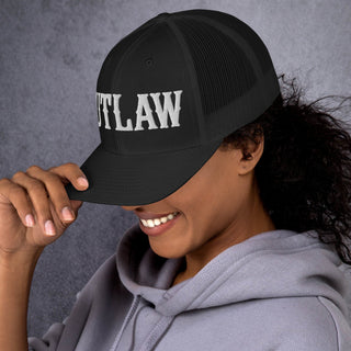 OUTLAW 3D Puffy Embroidered Retro Trucker Cap