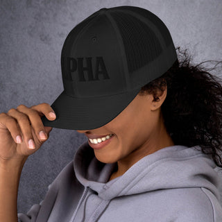 ALPHA 3D Puffy Embroidered Retro Trucker Hat