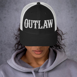 OUTLAW 3D Puffy Embroidered Retro Trucker Cap