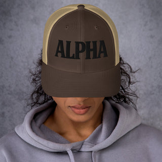ALPHA 3D Puffy Embroidered Retro Trucker Hat
