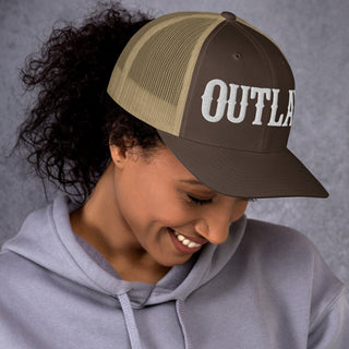 OUTLAW 3D Puffy Embroidered Retro Trucker Cap